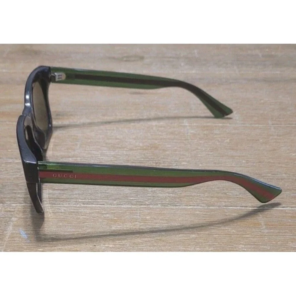 GUCCI GG 0001S 002 BLACK RED GREEN AUTHENTIC SUNGLASSES 52-21